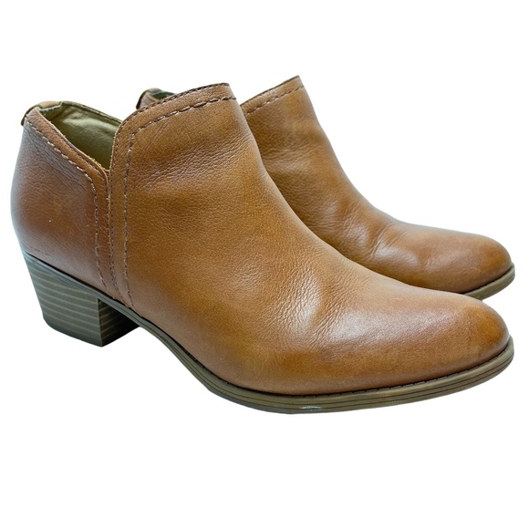 Naturalizer Shoes - NATURALIZER ZARIE Genuine Leather Ankle Booties Boots Shoes Chunky Heels sz 9.5